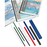 GBC PLASTIC BINDING COMB ROUND 21 LOOP 8MM A4 WHITE PACK 100