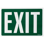 HEADLINE SIGN EXIT 203 X 305MM GREENWHITE