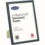 CARVEN DOCUMENT FRAME A4 BLACKGOLD