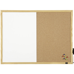 QUARTET COMBINATION BOARD PINE FRAME 900 X 600MM WHITEOAK