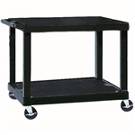 TUFFY HEAVY DUTY TROLLEY 2 SHELF BLACK