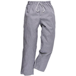 PORTWEST C079 BROMLEY CHEFS TROUSERS BLUEWHITE CHECK L