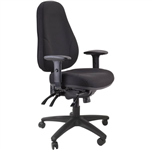 BURO PERSONA 247 TASK CHAIR HIGH BACK 4LEVER ARMS JETT FABRIC BLACK
