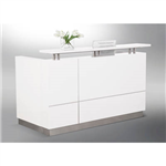 HUGO RECEPTION COUNTER 2200 X 950 X 1150MM WHITE