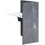 SORRENTO RECEPTION COUNTER DESK RETURN ONLY 900 X 600 X 1150MM MARBEL CHARCOAL