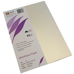QUILL METALLIQUE PAPER 120GSM A4 MOTHER OF PEARL PACK 25