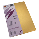 QUILL METALLIQUE BOARD 285GSM A4 AUTUMN GOLD PACK 25