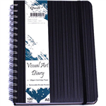 QUILL VISUAL ART DIARY 125GSM 120 PAGE A5 PP BLACK
