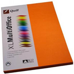 QUILL COLOURED A4 COPY PAPER 80GSM ORANGE PACK 100 SHEETS
