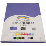 RAINBOW COVER PAPER 125GSM A3 PURPLE PACK 100