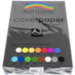 RAINBOW COVER PAPER 125GSM A3 BLACK PACK 500