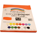RAINBOW COVER PAPER 125GSM A4 SAFFRON ORANGE PACK 100