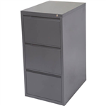 FURNX FILING CABINET 3 DRAWER 475 X 600 X 1020MM GRAPHITE RIPPLE