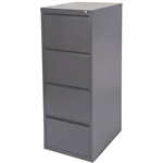 FURNX FILING CABINET 4 DRAWER 475 X 600 X 1320MM GRAPHITE RIPPLE