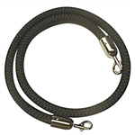 Q NYLON ROPE 25MM CHROME SNAP ENDS 15M BLACK