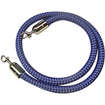 Q NYLON ROPE 25MM CHROME SNAP ENDS 15M BLUE