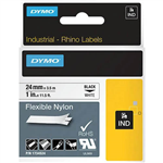 DYMO SD1734523 RHINO INDUSTRIAL TAPE PERMANENT POLYESTER 24MM BLACK ON WHITE