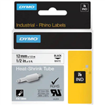 DYMO SD18055 RHINO INDUSTRIAL HEAT SHRINK TUBING 12MM BLACK ON WHITE