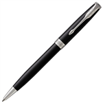 PARKER SONNET BALLPOINT PEN CHROME TRIM BLACK LACQUER