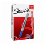 SHARPIE PERMANENT MARKER BULLET FINE 10MM BLUE BOX 12