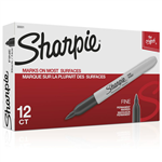 SHARPIE PERMANENT MARKER BULLET FINE 10MM BLACK BOX 12