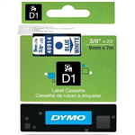 DYMO 40914 D1 LABELLING TAPE 9MM X 7M BLUE ON WHITE