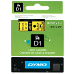 DYMO 40918 D1 LABELLING TAPE 9MM X 7M BLACK ON YELLOW