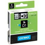 DYMO 43610 D1 LABELLING TAPE 6MM X 7M BLACK ON CLEAR