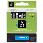 DYMO 45811 D1 LABELLING TAPE 19MM X 7M WHITE ON BLACK