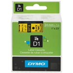 DYMO 53718 D1 LABELLING TAPE 24MM X 7M BLACK ON YELLOW