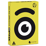 OPTIX COLOURED A4 COPY PAPER 80GSM SUNI YELLOW PACK 500 SHEETS