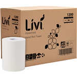 LIVI ESSENTIALS ROLL TOWEL 1PLY 80M CARTON 16