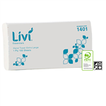 LIVI ESSENTIALS EXTRA LARGE HAND TOWEL 1PLY 100 SHEET 230 X 360MM CARTON 24