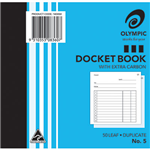 OLYMPIC NO5 DOCKET BOOK CARBON DUPLICATE 50 LEAF 120 X 125MM