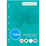 TUDOR B896 BINDER BOOK 8MM RULED 96 PAGE A4