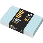 OLYMPIC RULED SYSTEM CARDS 100 X 150MM BLUE PACK 100