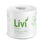 LIVI BASICS TOILET TISSUE 1PLY 1000 SHEET CARTON 48