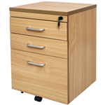 RAPID SPAN MOBILE PEDESTAL 3DRAWER LOCKABLE 690 X 465 X 447MM BEECH