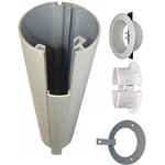 RAPIDLINE DESK TO CEILING POWER POLE KIT 28M SILVER