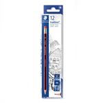 STAEDTLER 112 TRADITION GRAPHITE PENCILS ERASER END HB BOX 12