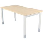 OBLIQUE HEIGHT ADJUSTABLE SINGLE DESK 1800 X 750 X 720MM SNOW MAPLE