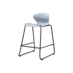 SYLEX KALEIDO 650H STOOL WITH BLACK SLED FRAME GREY SEAT