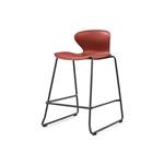 SYLEX KALEIDO 650H STOOL WITH BLACK SLED FRAME RED SEAT