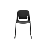 SYLEX PALLETE CHAIR NO ARMS BLACK SLED FRAME BLACK SEAT