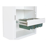 STEELCO TAMBOUR DOOR CABINET PULL OUT FILE FRAME 900MM SATIN SILVER