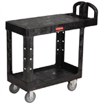 RUBBERMAID HEAVY DUTY UTILITY CART FLAT SHELF BLACK