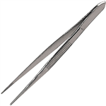 FIRST AIDERS CHOICE POINTED FORCEPS STAINLESS STEEL 125MM