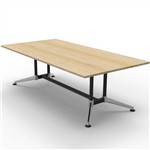 RAPIDLINE TYPHOON BOARDROOM TABLE 2400 X 1200 X 750MM NATURAL OAK