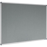 VISIONCHART CORPORATE FELT PINBOARD ALUMINIUM FRAME 1500 X 900MM GREY