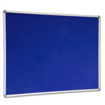 VISIONCHART CORPORATE FELT PINBOARD ALUMINIUM FRAME 1800 X 1200MM ROYAL BLUE